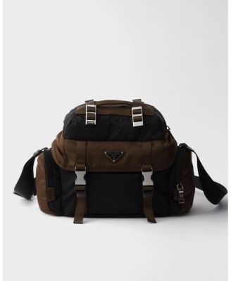  Re-Nylon and Leather Shoulder Bag