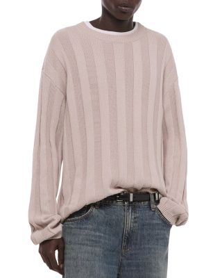 Wide Rib Crewneck Sweater