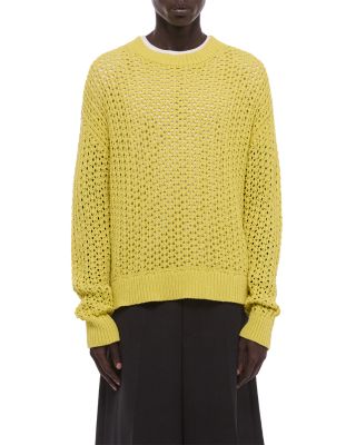 Open Stitch Crewneck Sweater