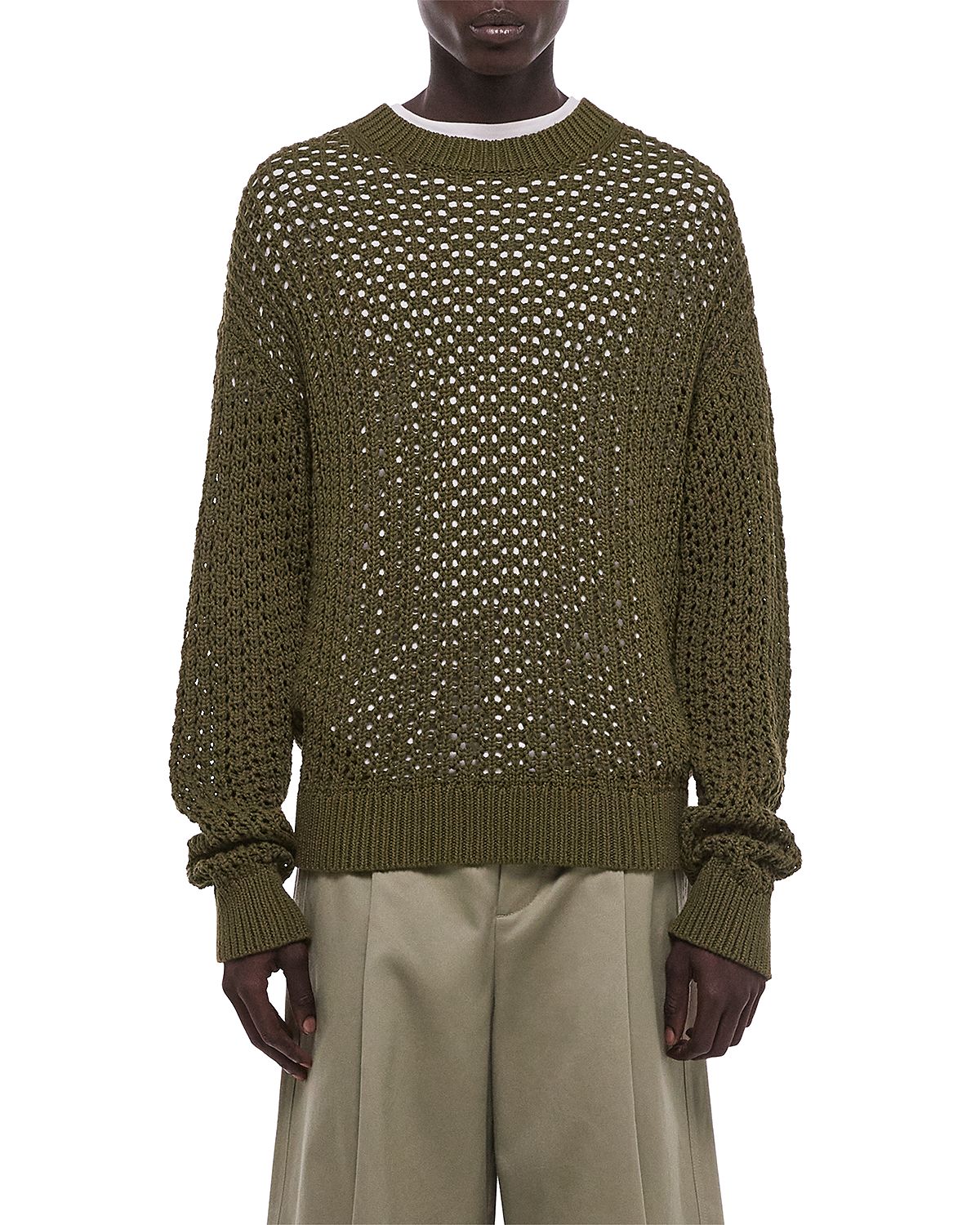 Helmut Lang Open Stitch Crewneck Sweater