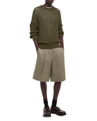 Open Stitch Crewneck Sweater