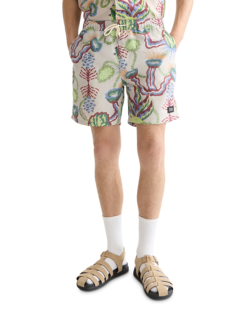 Scotch & Soda Printed 6 Drawstring Swim Shorts