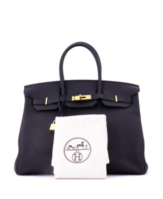 Birkin 35 Handbag Black Togo with Gold Hardware
