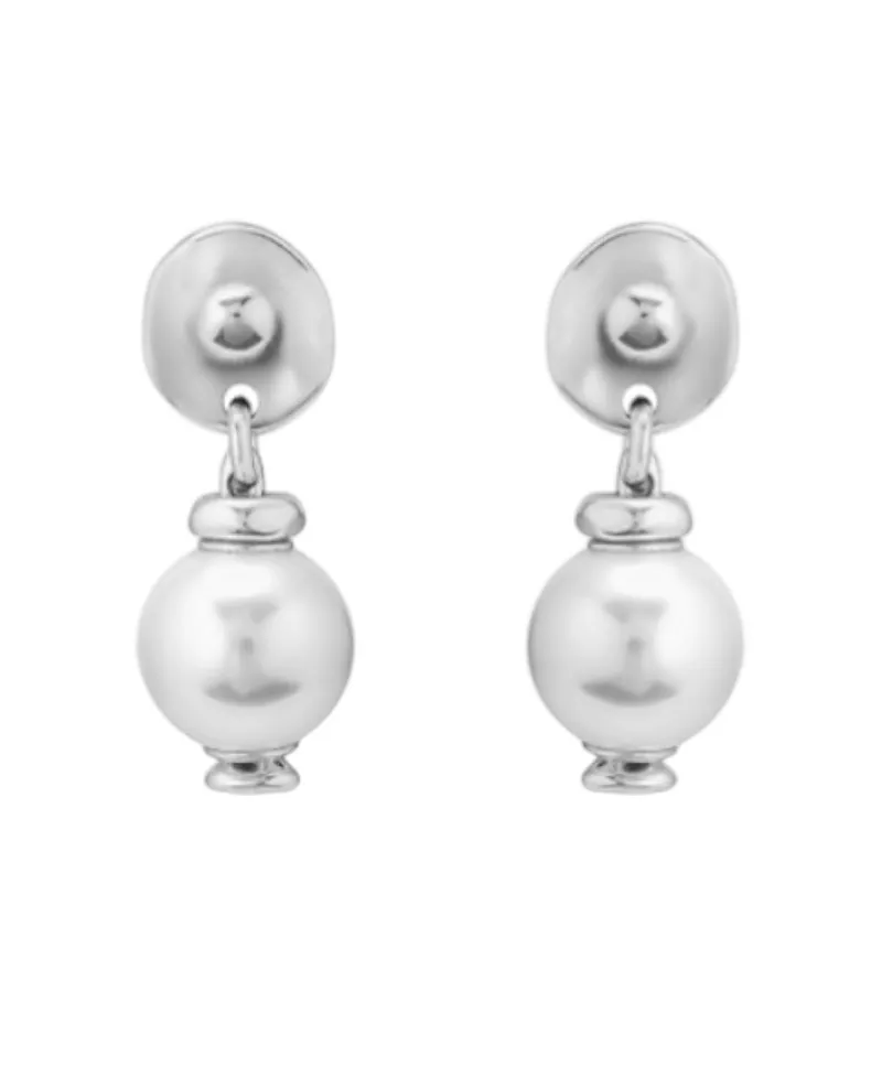 UNOde50 Medallion Pearl Drop Earrings