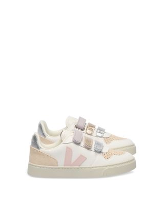 Unisex Leather White Petale Sneakers - Toddler, Little Kid