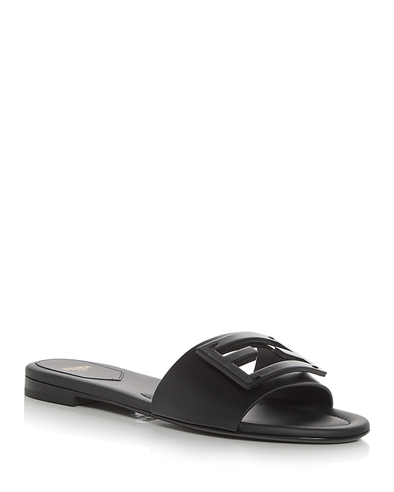 Fendi Women's Baguette Leather Slides