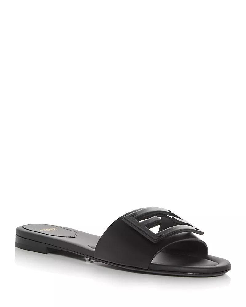 Fendi Women's Baguette Leather Slides