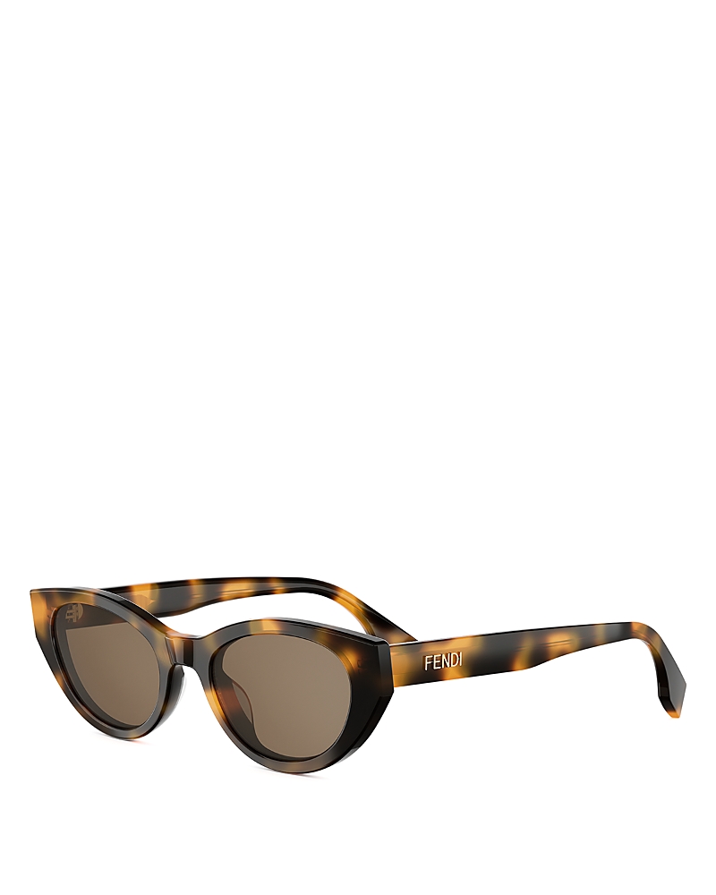 Fendi Lettering Oval Sunglasses, 51mm · OS