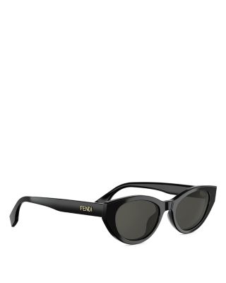 Lettering Oval Sunglasses, 51mm
