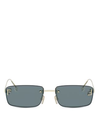 Fendi First Crystal Rectangular Sunglasses, 54mm