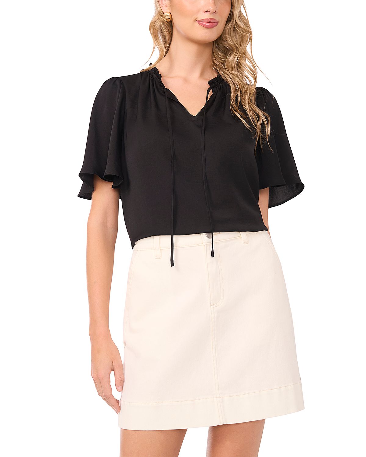 Vince Camuto Tie Neck Princess Sleeve Blouse