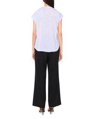 Split Neck Cap Sleeve Top