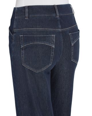 Samara High Rise Cuffed Wide Leg Jeans in Indigo