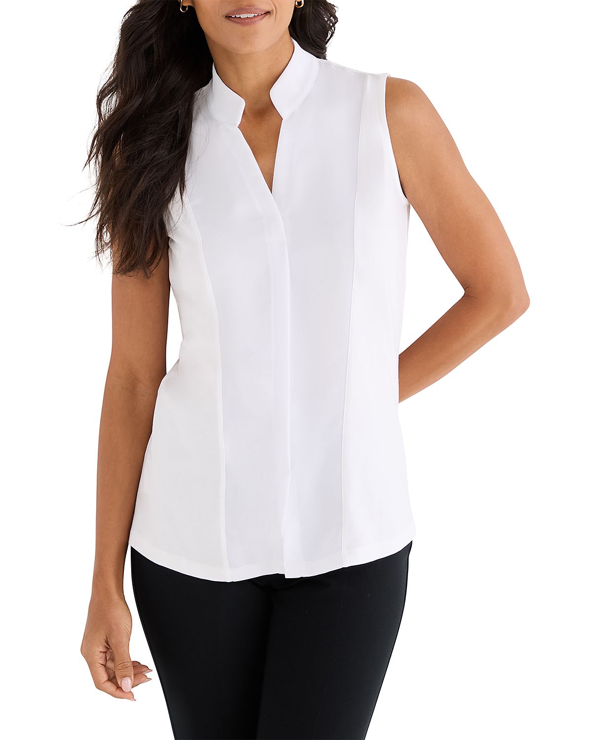 Nic+Zoe Mixed Media Collar Tank