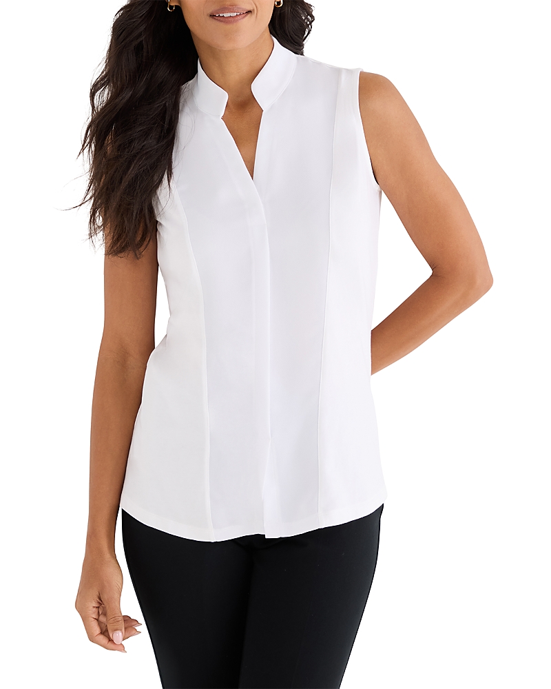 Nic+Zoe Mixed Media Collar Tank