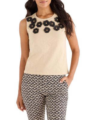 Organza Appliqu&eacute; Tank