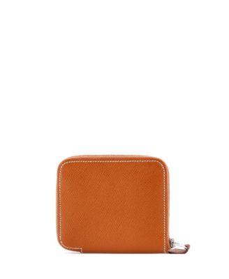 Compact Zipengo Chaine d'Ancre Card Holder Leather
