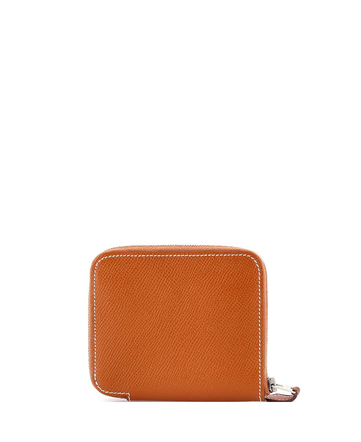 Pre-Owned HERMES Compact Zipengo Chaine d'Ancre Card Holder Leather