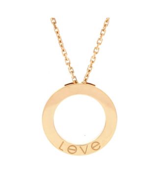  Love Pendant Necklace 18K Gold 18"