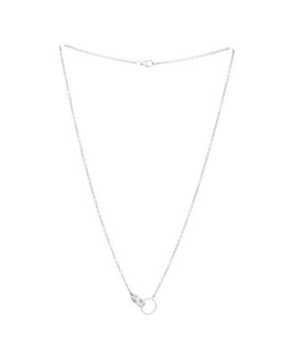  Love Interlocking Necklace 18K White Gold 17.25"