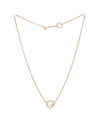 XS Vertige Coeur Pendant Necklace 18K Rose Gold with Diamond 15.50"