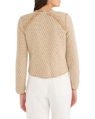 Brocade Fringe Knit Jacket