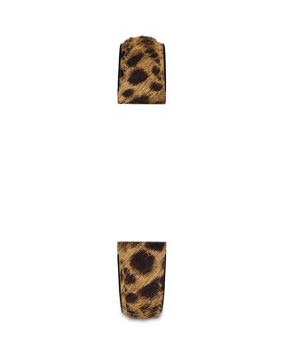 Leopard Print Calf Hair Watch Strap, 12mm