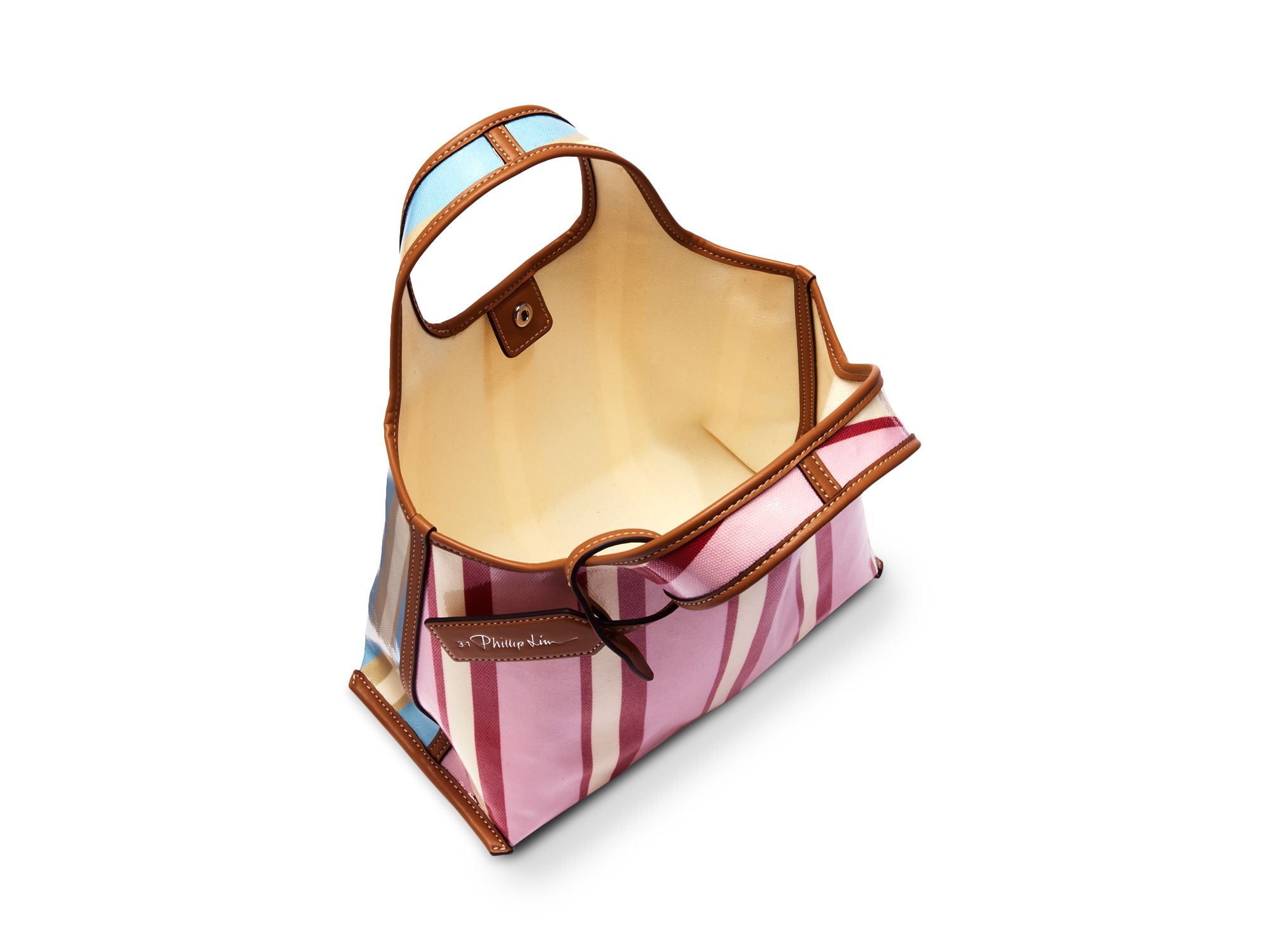 Mini Dual Stripe Canvas Market Tote Bag — Image 3