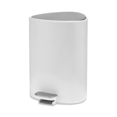 Easy Store 5L Pedal Trash Bin with Liner Storage - White