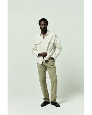 Elijah Relaxed Straight Jeans in Olive Khaki