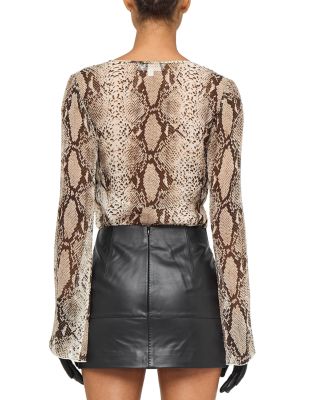 Klaire V Neck Silk Blouse