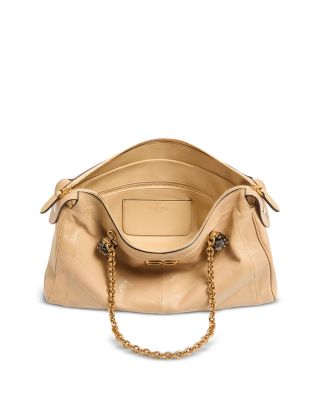 Panthea Nappa Leather Chevron VLogo Shoulder Bag