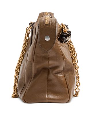 Panthea Nappa Leather Chevron VLogo Shoulder Bag
