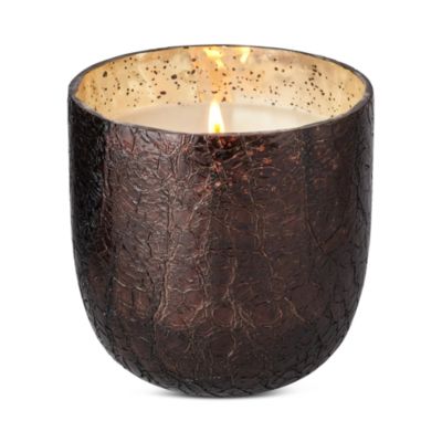 Midnight Pumpkin Large Crackle Glass Candle 21.5 oz.