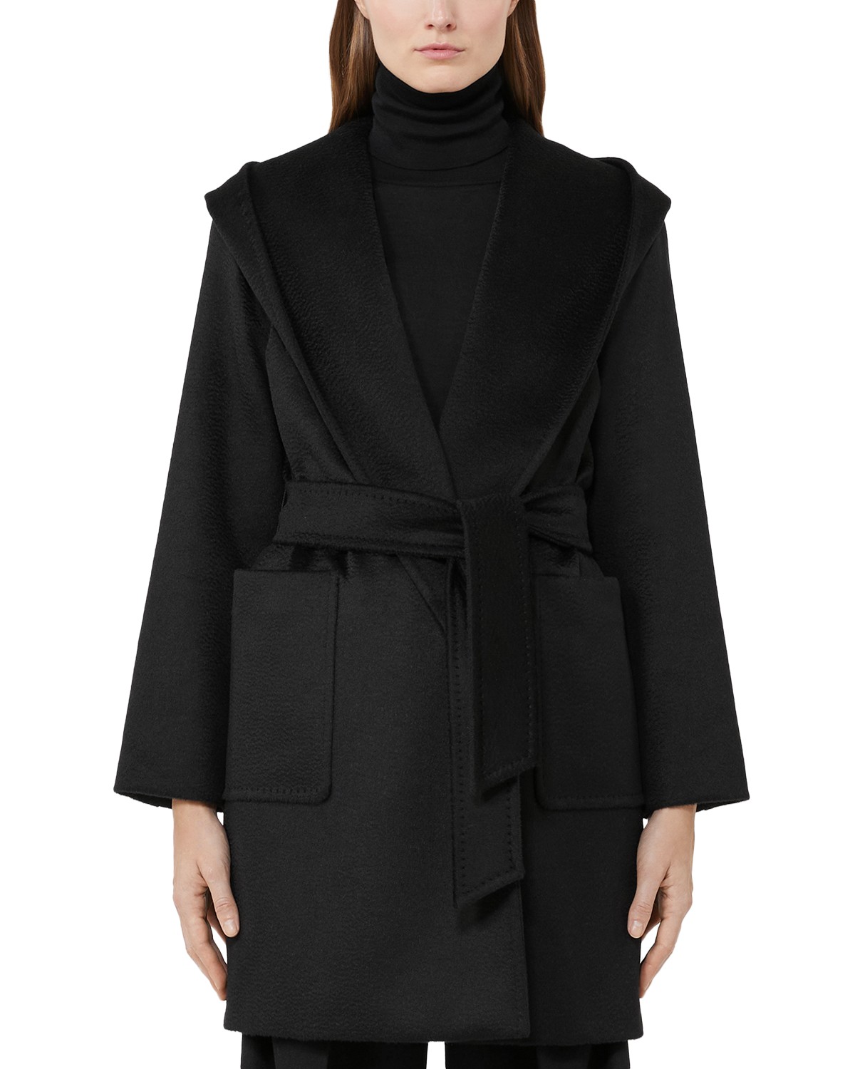 Max Mara Rialto Coat in Black