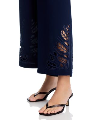 Embroidered Pull On Pants