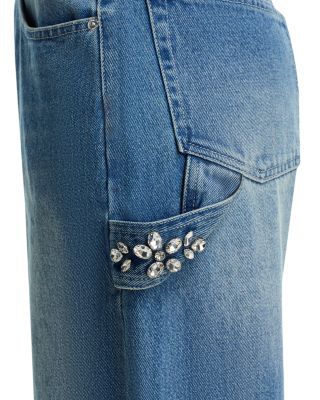 Sydnee High Rise Barrel Jeans with Scarf in Marina Wash