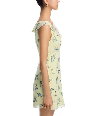 Marina Silky Chiffon Harper Fleur Mini Dress