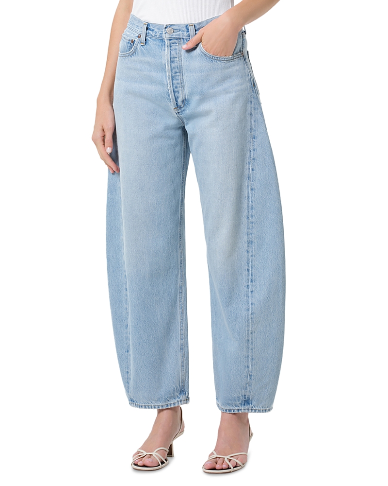 Agolde Luna Pieced High Rise Barrel Jeans in Addition