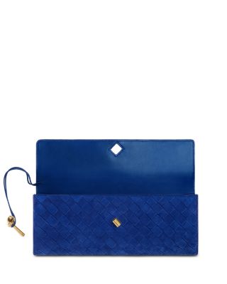 Andiamo Intrecciato Suede Clutch
