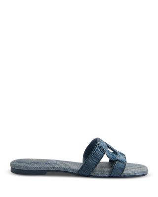 Women's Monogram Raffia Sandals