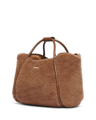 Marine Small Camel Blend Teddy Handbag