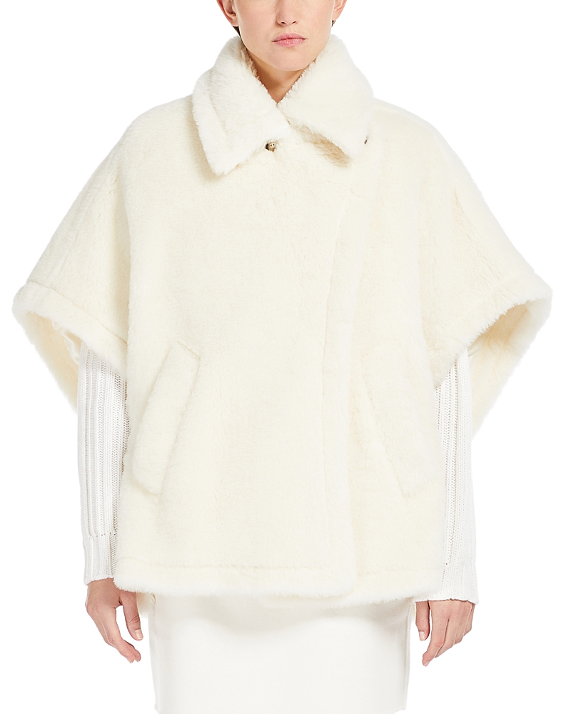 Max Mara Tebe1 Faux Fur Poncho Jacket