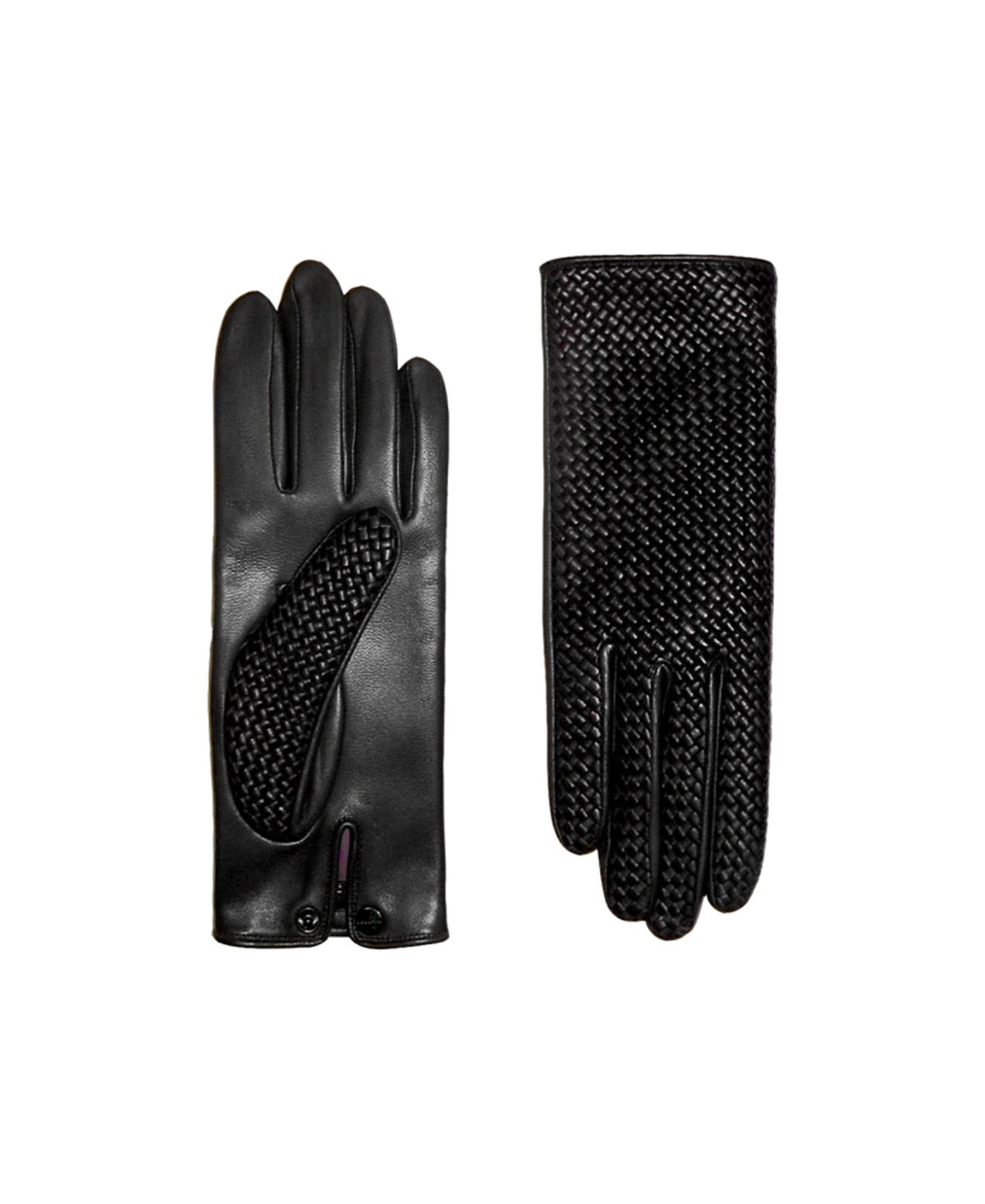 Agnelle Chloe Woven Leather Gloves