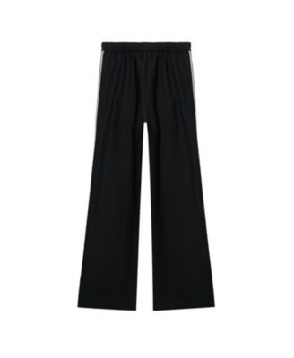 Crochet Trim Wide Trousers