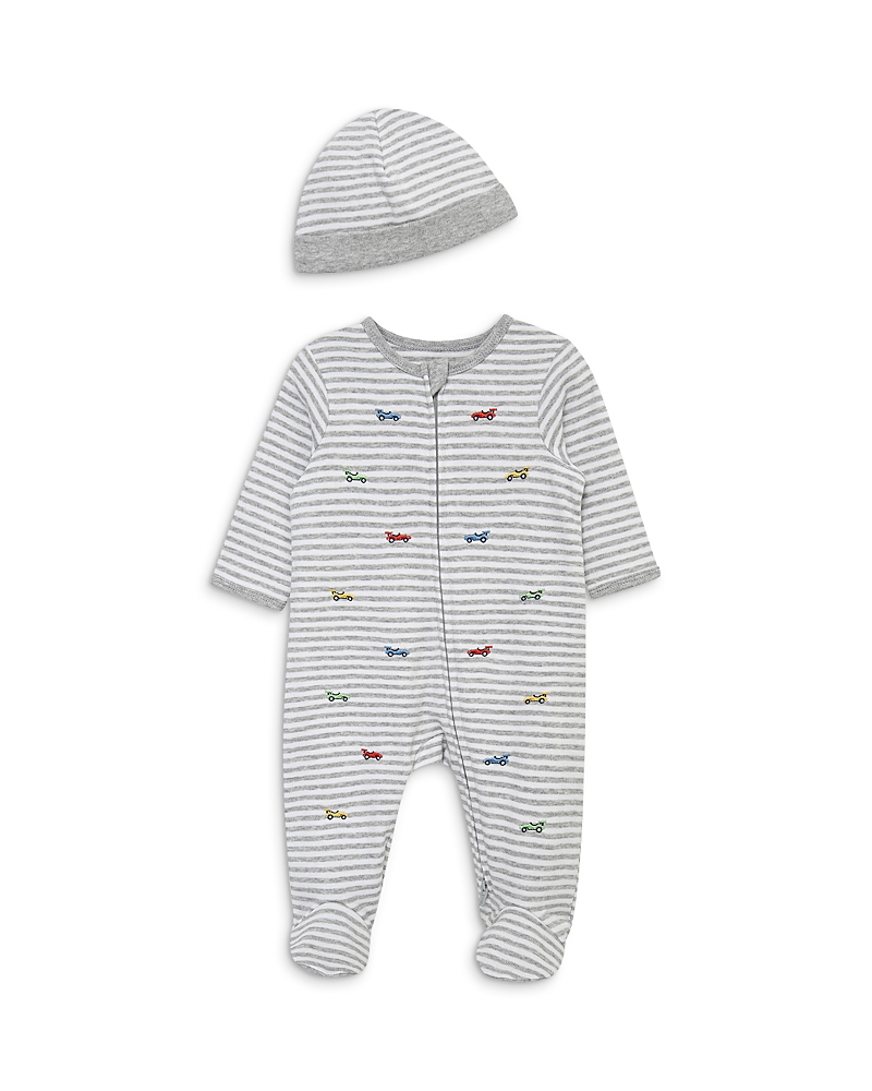 Little Me Boys' Race Cars Footie & Hat - Baby