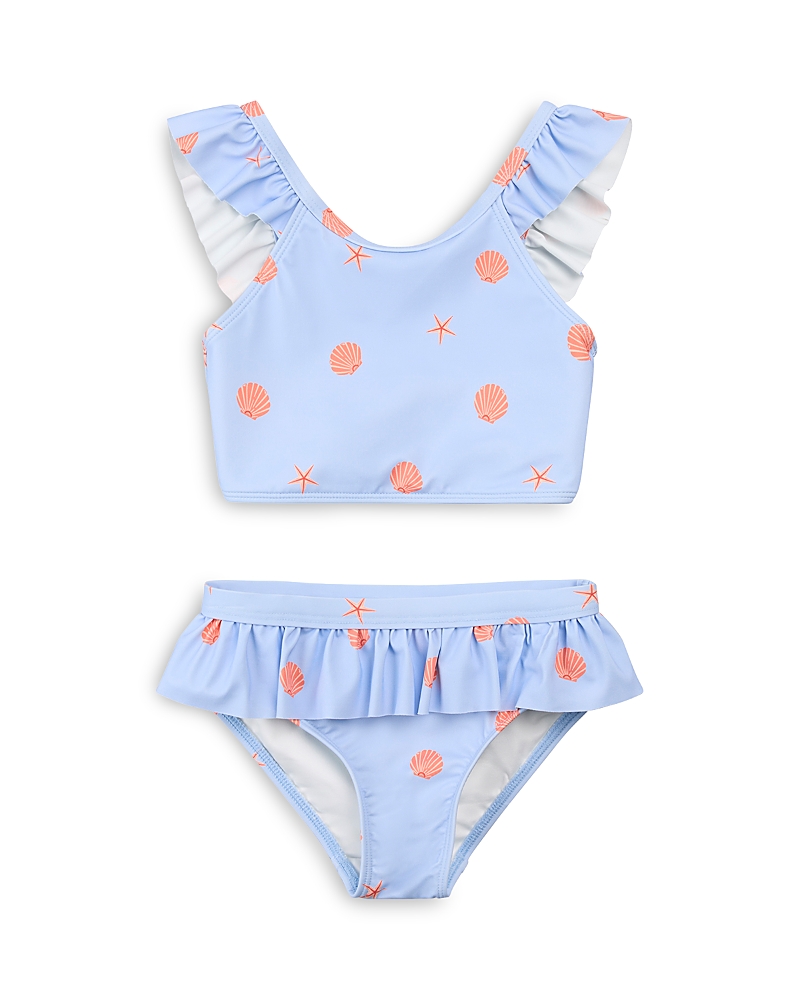 Miles The Label Girls' Seashells Print Two Piece Swimsuit - Baby