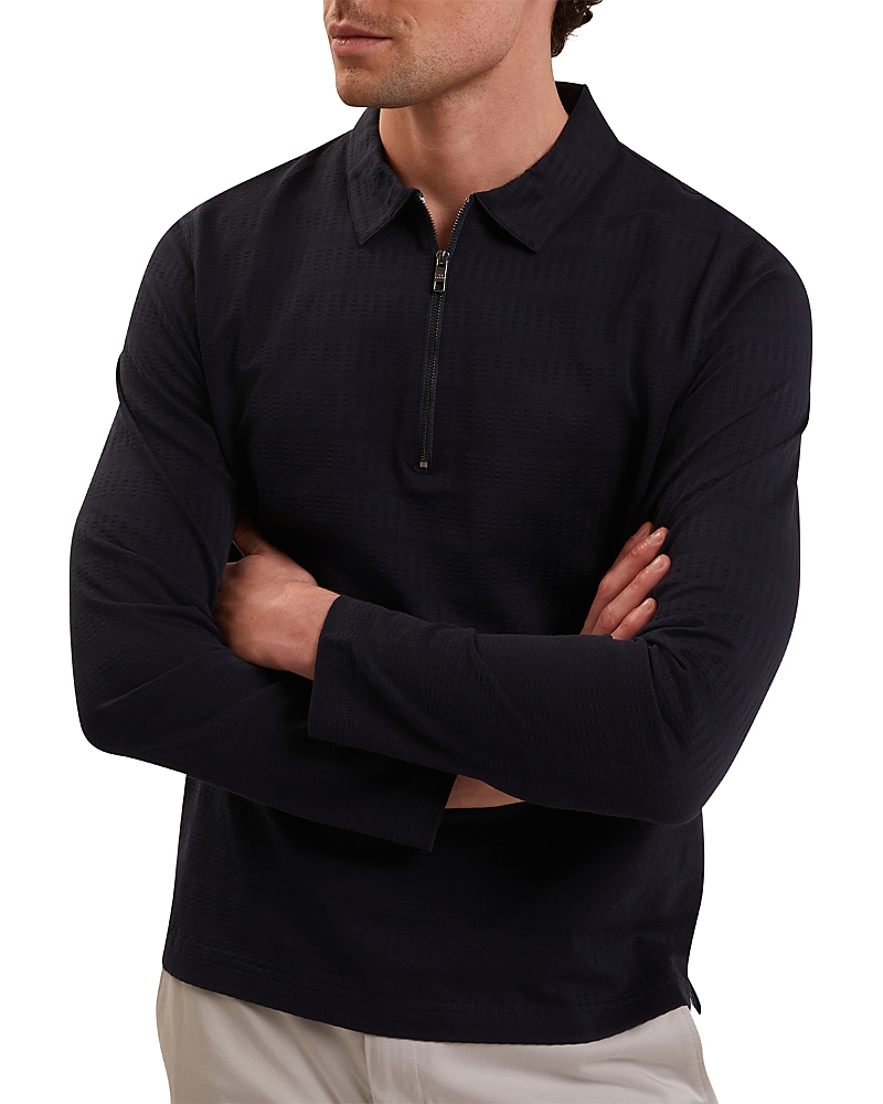 Ted Baker Wyther Mixed Texture Half Zip Shirt