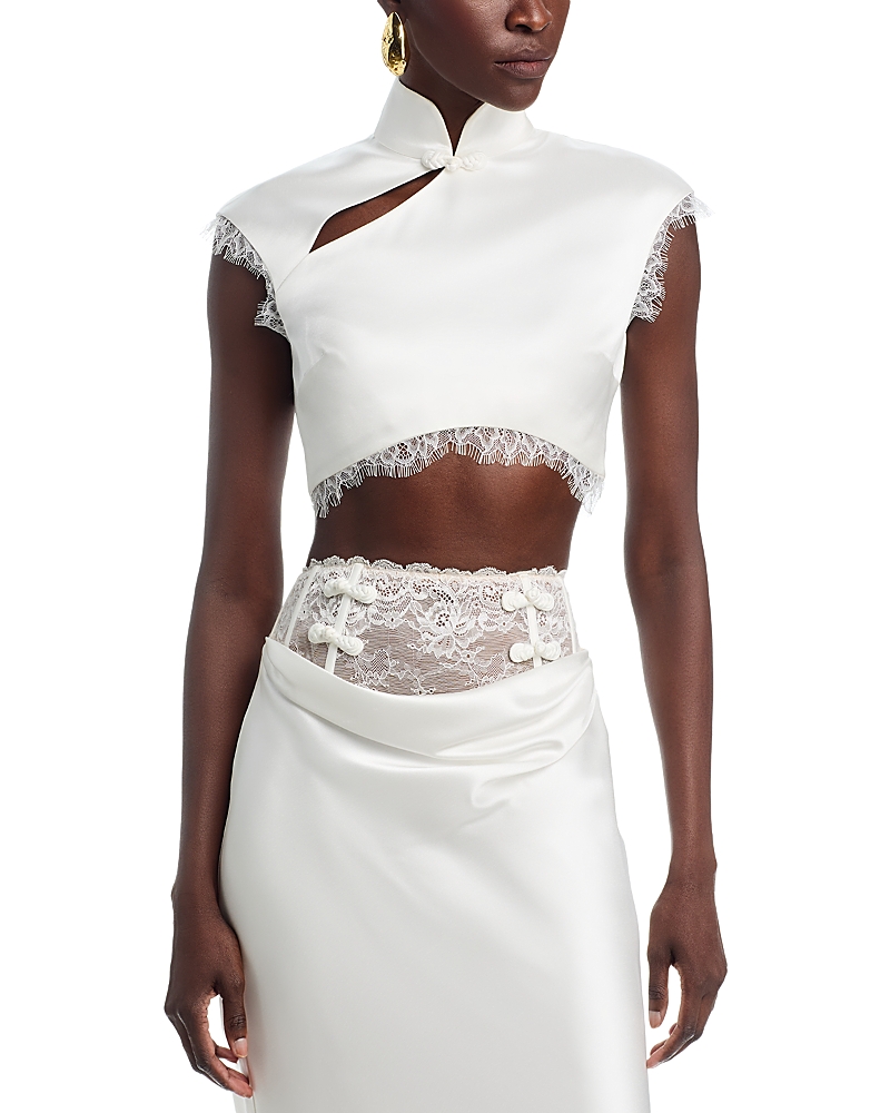 Sau Lee Lila Satin Top