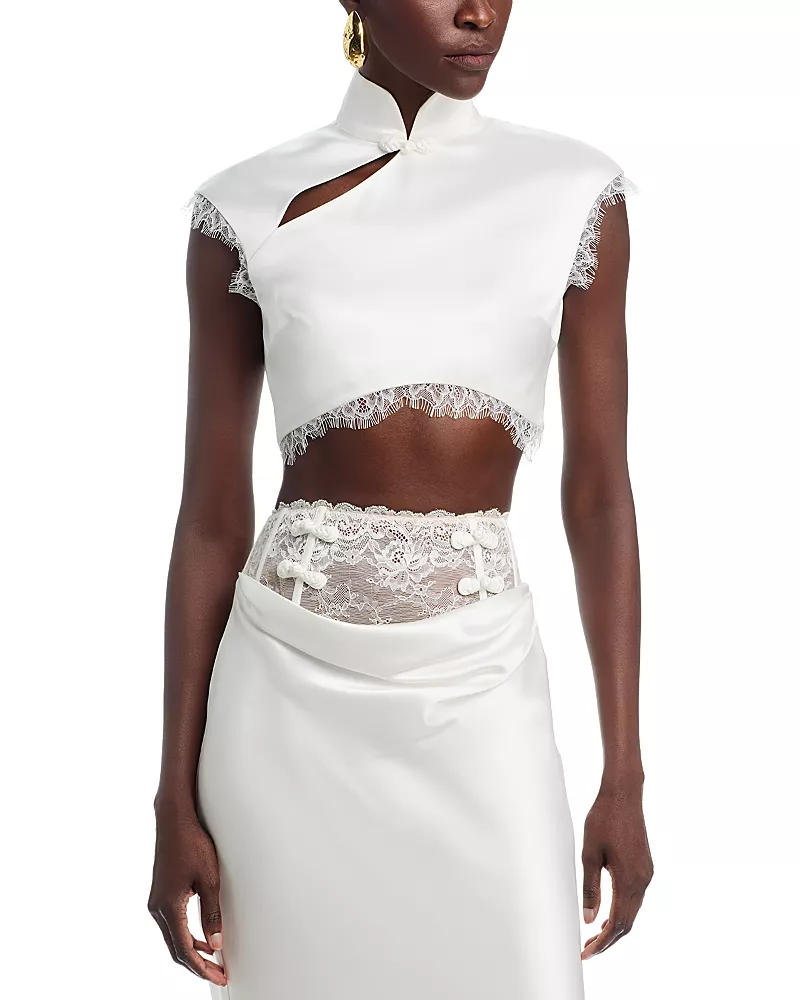 Sau Lee Lila Satin Top